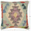 Oreiller rustique en kilim tissé à la main Caballer - 17 po x 18 po Rustic-283029664-283029646