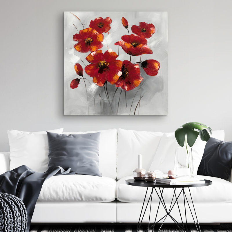 Anemone flowers - 32"x32" art on canvas