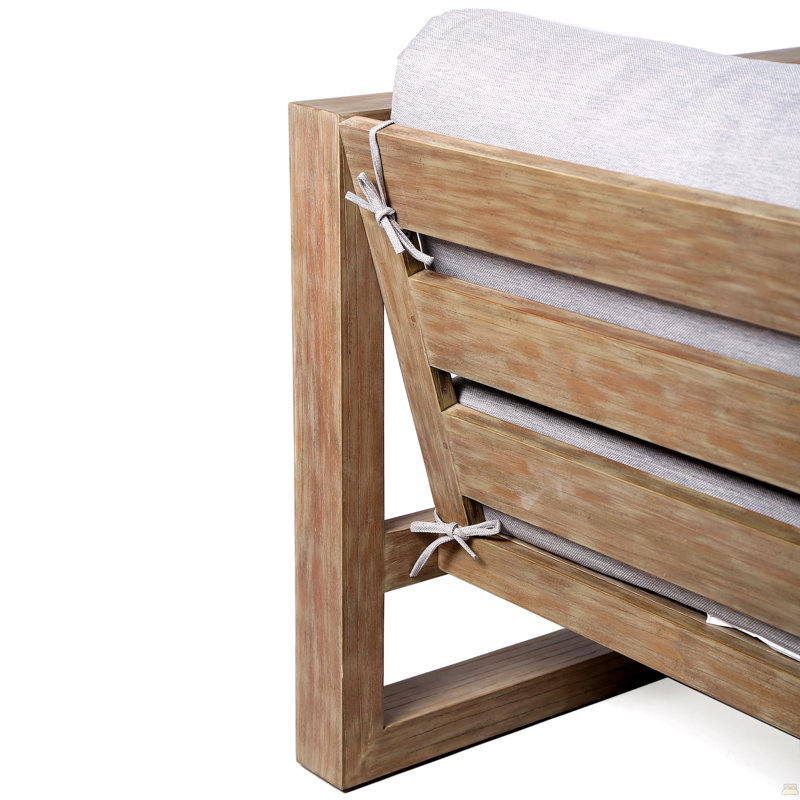 Méridienne d'extérieur en bois d'eucalyptus