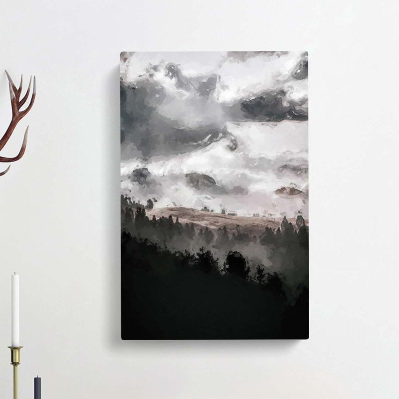 Mist Over Wurzjoch In Italy In Abstract - Wrapped Canvas Painting, 50cm H x 35cm W x 3cm D
