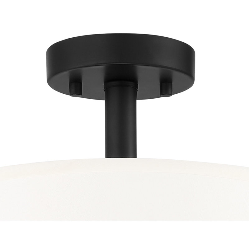 Plafonnier semi-encastré 2 lumières 15 po Bomberger, Noir mat