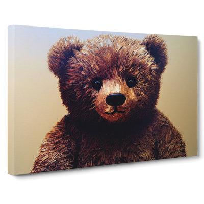 Enigmatic Teddy Bear - Wrapped Canvas Print