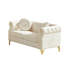 Canapé Chesterfield en velours 60,5 pouces avec boutons capitonnés, clous en cuivre et anneaux d'accoudoirs pour un décor personnalisé-1191398073