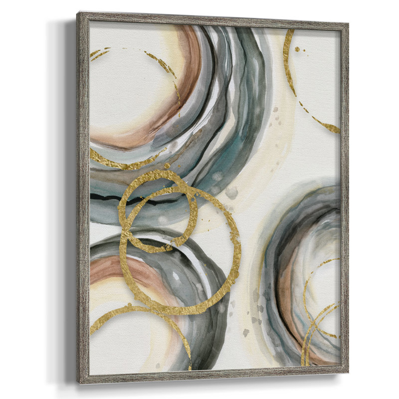 «Gold Elasticity I», reproduction encadrée - bois massif, H 30 po x l 24 po