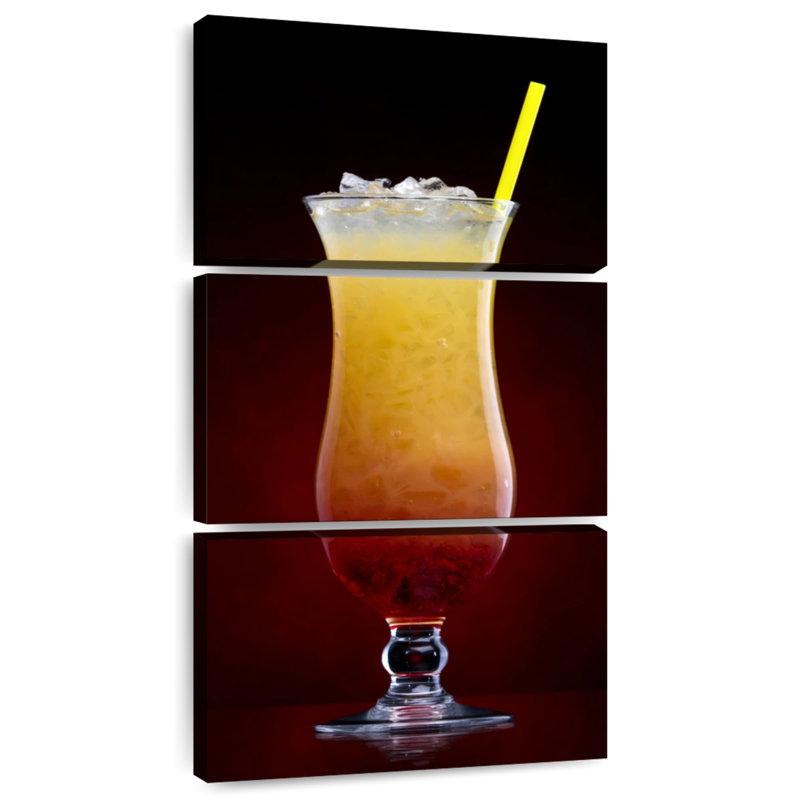 Téquila Sunrise Cocktail, H 32 po x l 15 po