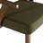 Weybridge - Mid-century Modern Green Fabric + Walnut Dining Chair
