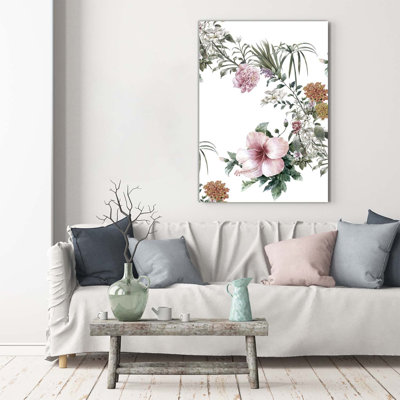 Tropical Flowers - Wrapped Canvas Print