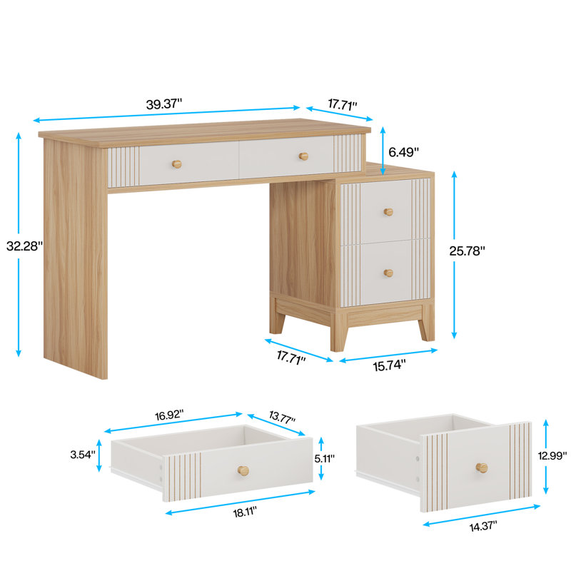 Dressing Table, Oak/White