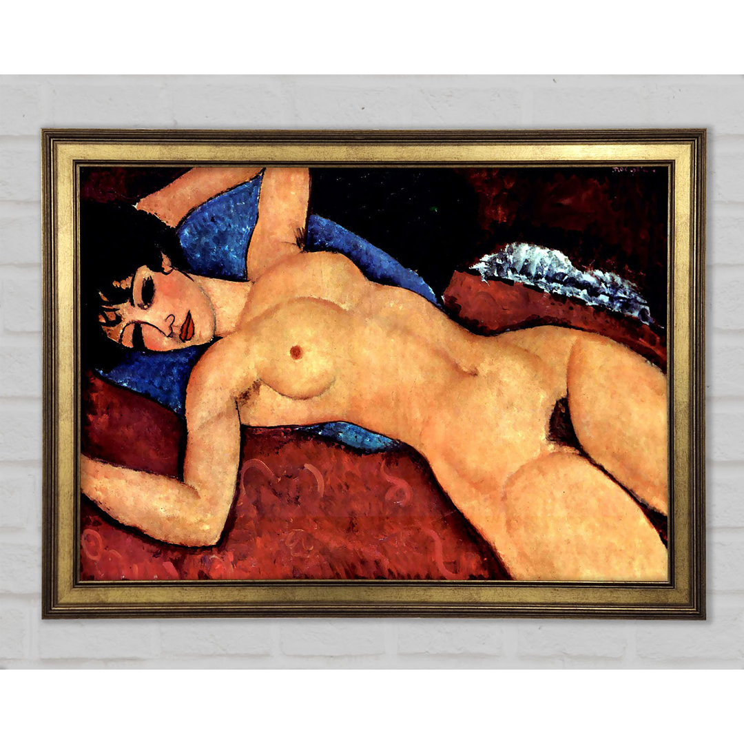 Liegender Akt von Modigliani - Einzelne Bilderrahmen Kunstdrucke