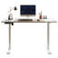 Bureau à hauteur réglable électrique blanc et chêne de 55 po x 24 po pour bureau à domicile et bureau-1441180995