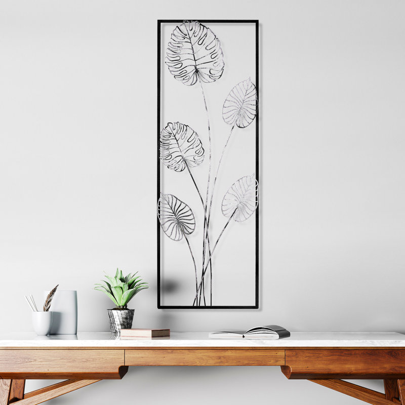 Handmade Decorative Metal Wall Accessory, 12.6 x 35.4 x 1.6 inches | 100% Metal Construction, Unique Hand-Painted Design | Perfect for Home Decor, Adds Color & Texture to Any Room