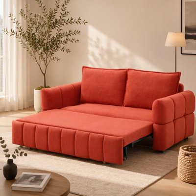 Versatile Convertible Sofa Bed with Plush Chaise for Living Room Comfort