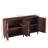 Rattan Buffet Cabinet With Storage, 4-Door Sideboard Buffet Cabinet With Adjustable Shelves For Kitchen, Living Room And Dining Room, Easy Assembly-406581727