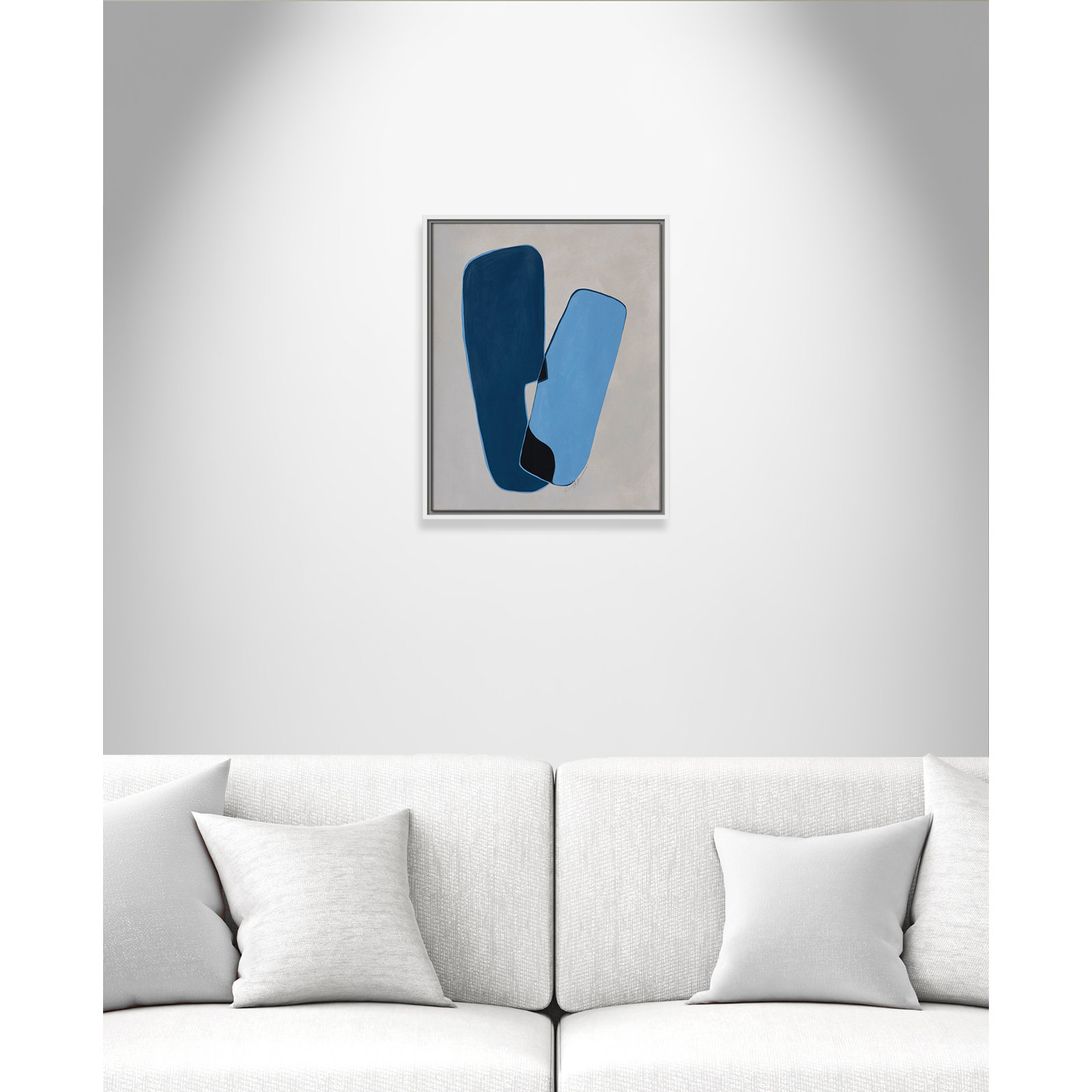In Unity II by Filippo Ioco For Casa Fine Arts, 21.5" H x 17.5" W x 2" D, White Framed