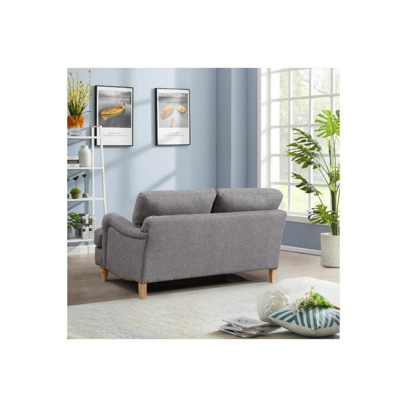 Annonciade 2 Seater Linen Sofa, Grey