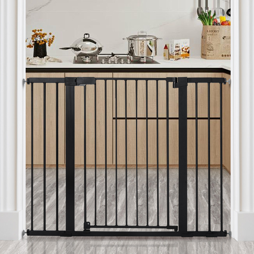 36" Extra Tall Walk Thru Auto Close Metal Baby Safety Gate Pet Dog Gates 30"-48.8" Toocapro 