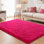 Tapis uni rouge moelleux moelleux pour salon chambre à coucher chambre d'enfant chambre d'enfant