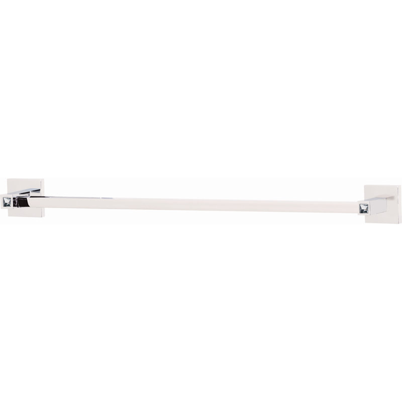 Contemporary II 12" Wall Mounted Towel Bar, Polished Chrome, 2''H x 31.875''L x 2.25''D