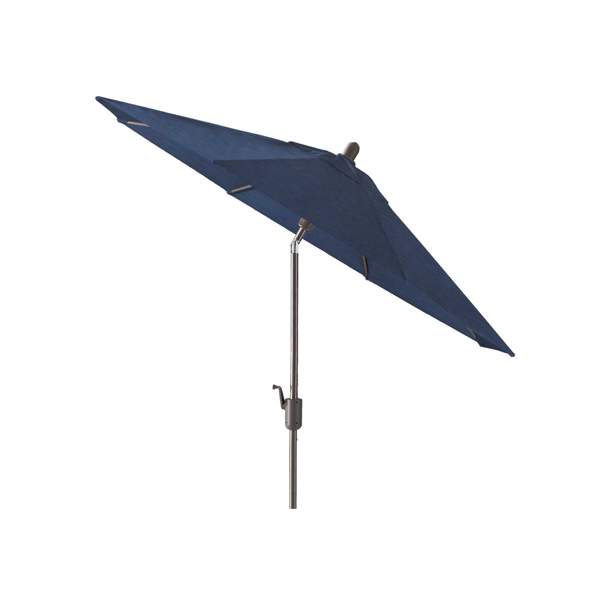 Natalie 8' 8" Market Sunbrella® Umbrella, Navy Sunbrella®, Starring Gray