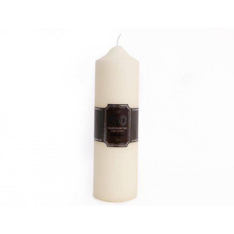 Unscented Pillar Candle, 24cm H x 7cm W x 7cm D