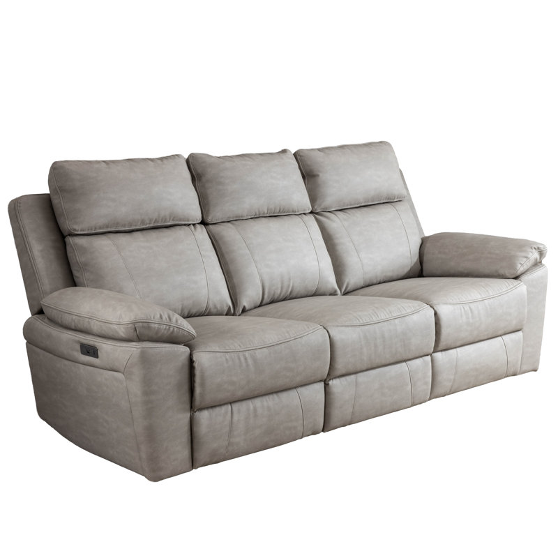 Chaqueta 3 Seater Electric Reclining Sofa, Light Grey