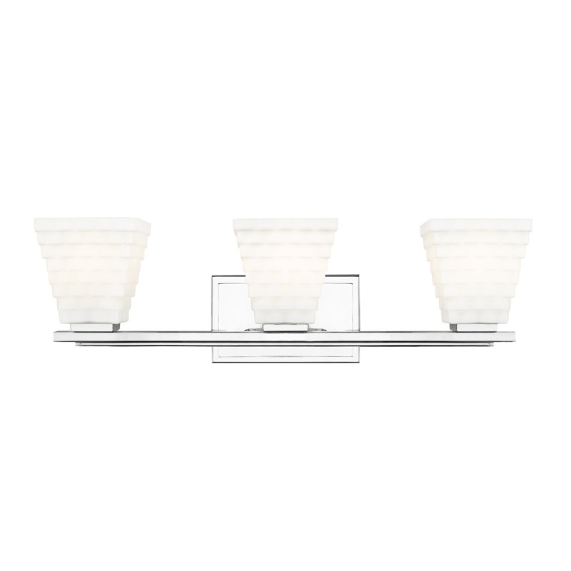 Ensemble de meuble-lavabo 3 lumières Teyona, Chrome poli