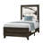 HARRY BROWN TWIN BED WITH LED