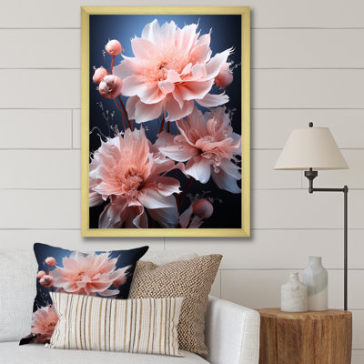 Coralyn Pink Black Flowers Muted Peonies Black On Canvas Print -  Red Barrel Studio®, E336D0AD6F1A48DDBA4A61C04D2E5E76