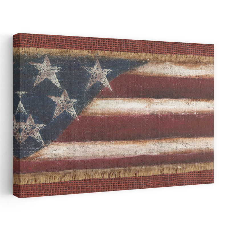 Drapeau de la toile de jute - rétro, drapeau américain rétro, toile de jute, art patriotique rustique, H 16 po x l 24 po