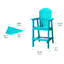 Chaise Adirondack d'extérieur en bois Bronya-134206156