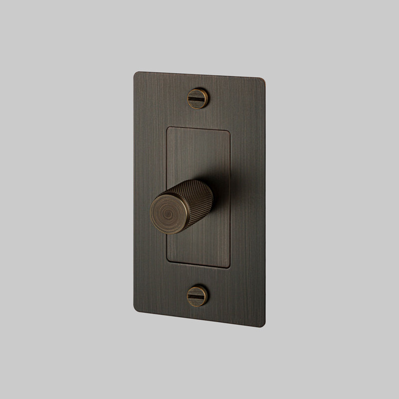 1G Dimmer / Non-Logo , Brass, 1 Gang