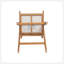 Tabouret de bar à dossier en plastique tissé de 27 po de hauteur - siège en tissu rembourré de mousse et structure en bois d'hévéa durable-2009142814