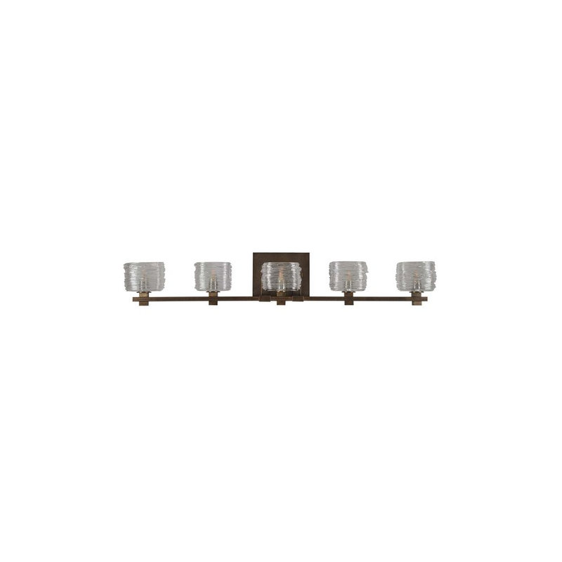 Luminaire pour meuble-lavabo 5 lumières Clearwater, Bronze vintage