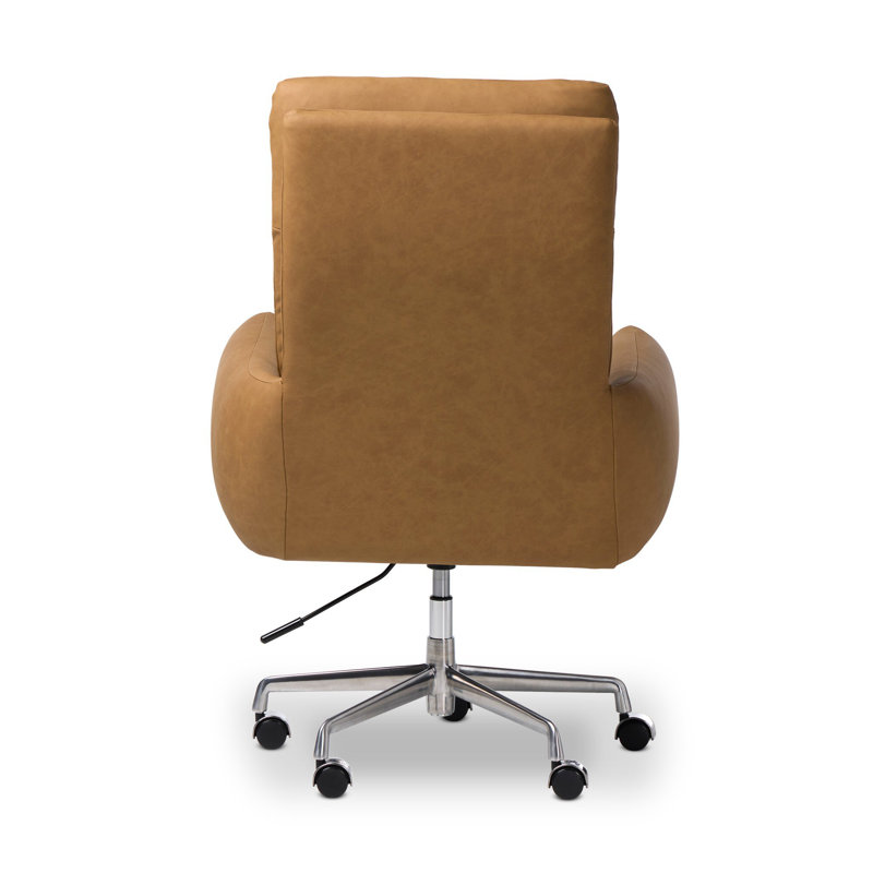 Wayland Leather Swivel Executive Chair, Maestro Camel
