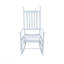 Chaise berçante en bois blanc, sans tapis