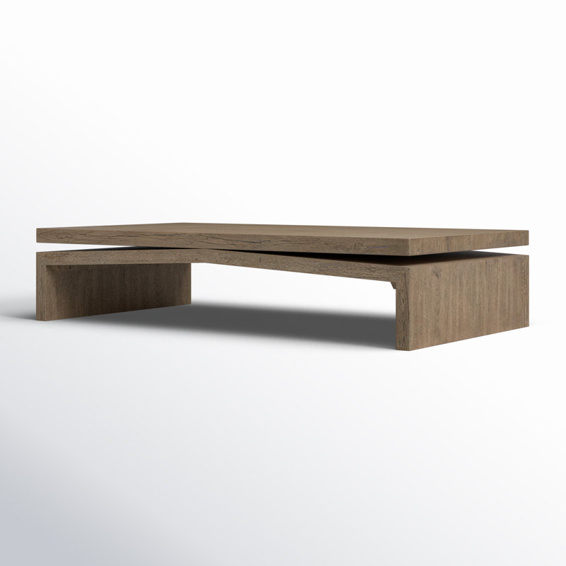 Matthes Rectangular Single Coffee Table, Rustic Gray Veneer