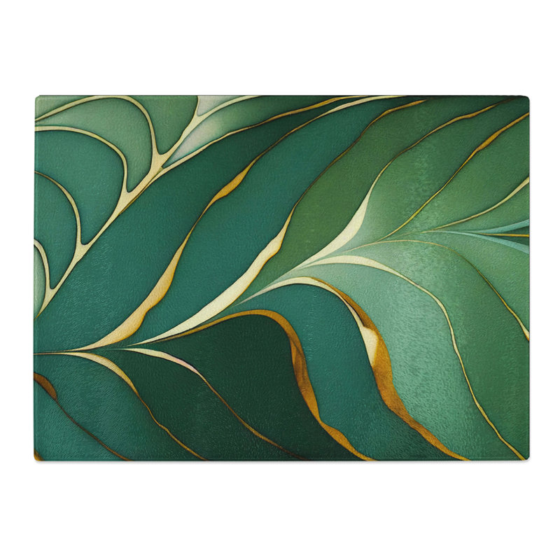 Plant Leaf Art Vol.2  Glass Chopping Board