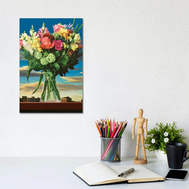 Summer In A Vase by Ross Jones - Wrapped Canvas Print, 20.32 cm H x 30.48 cm W