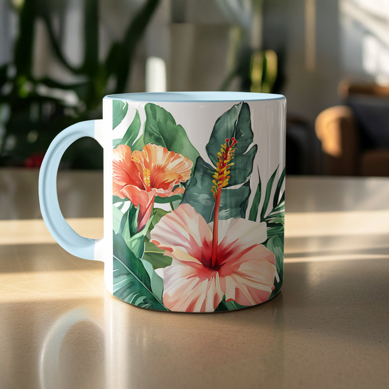 Ceramic Coffee Mug, Light Blue