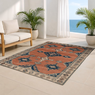 Tapis intérieur et extérieur brun Overdyed