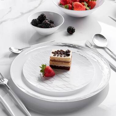 Seseno Disposable Plastic Birthday Dessert Plate for 200 Guests & Reviews