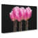 Row Of Pink Tulips In Abstract - Wrapped Canvas Print