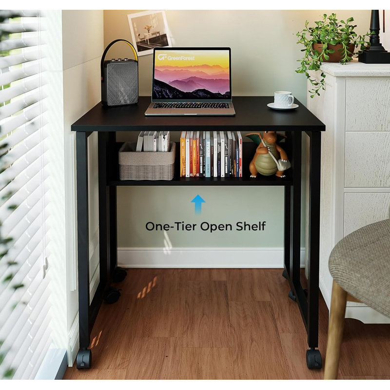 63cm Folding Table, Black