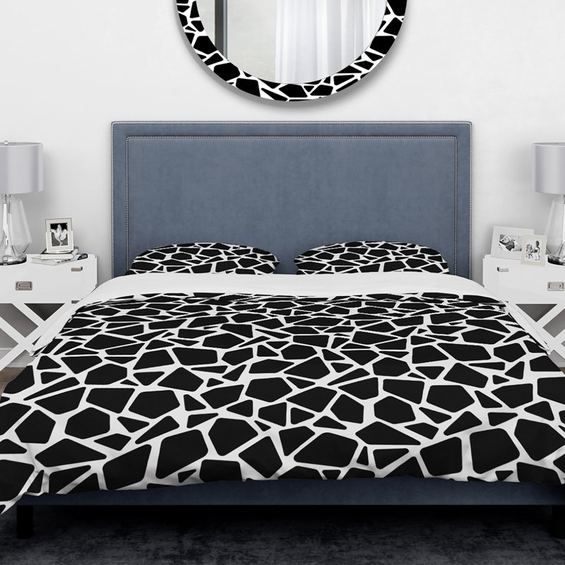 Ensemble de housse de couette designart tiles, Housse de couette très grand + 2 taies décoratives