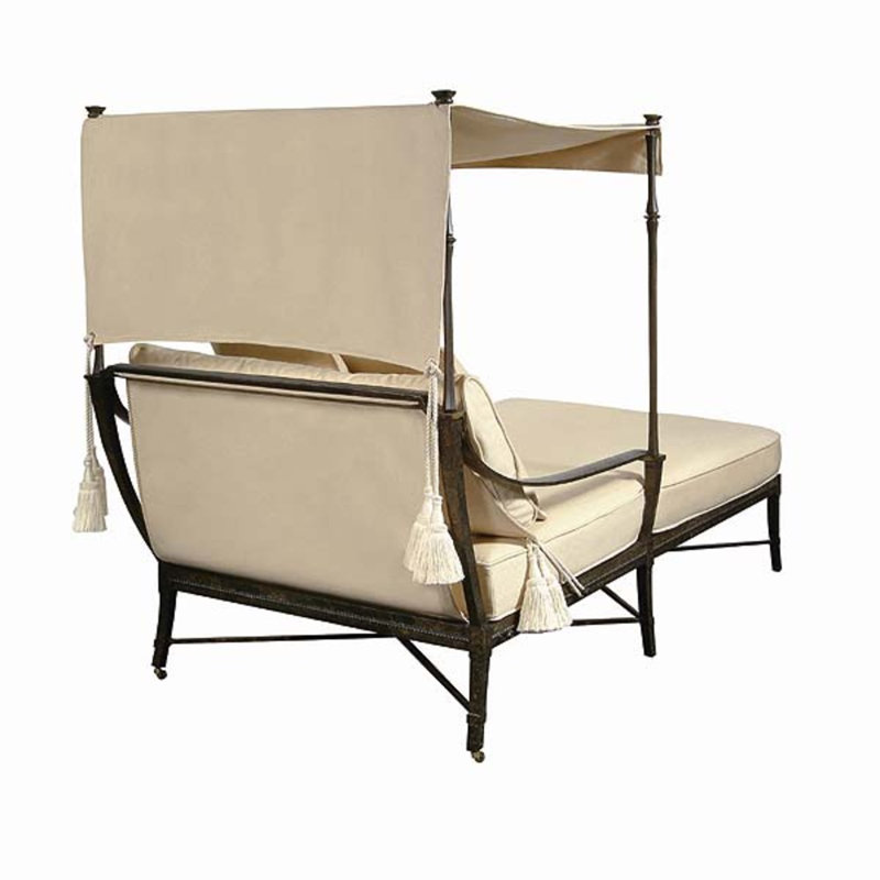 Andalusia Single Chaise With Canopy, Gray 71628L82