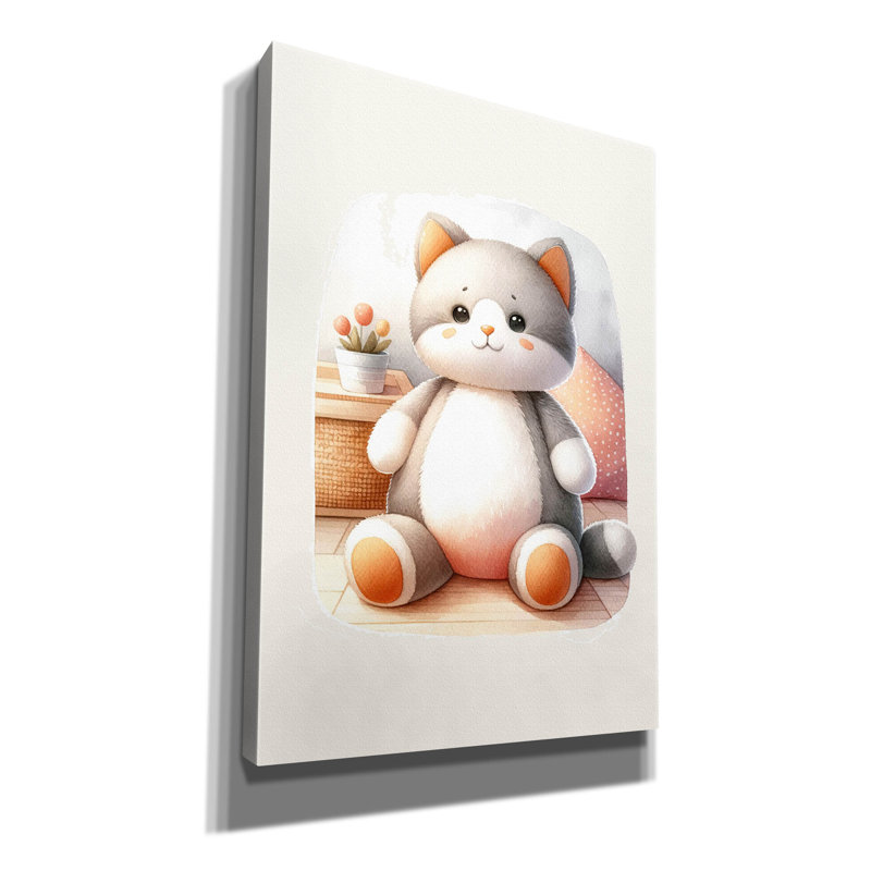 «Cuddly Kitten» par Andreas Magnusson, art mural sur toile, H 26 po x l 18 po x P 0,75 po