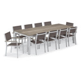 Travira Rectangular 10 - Person 103" Long Powder Coated Aluminum Patio Dining Set