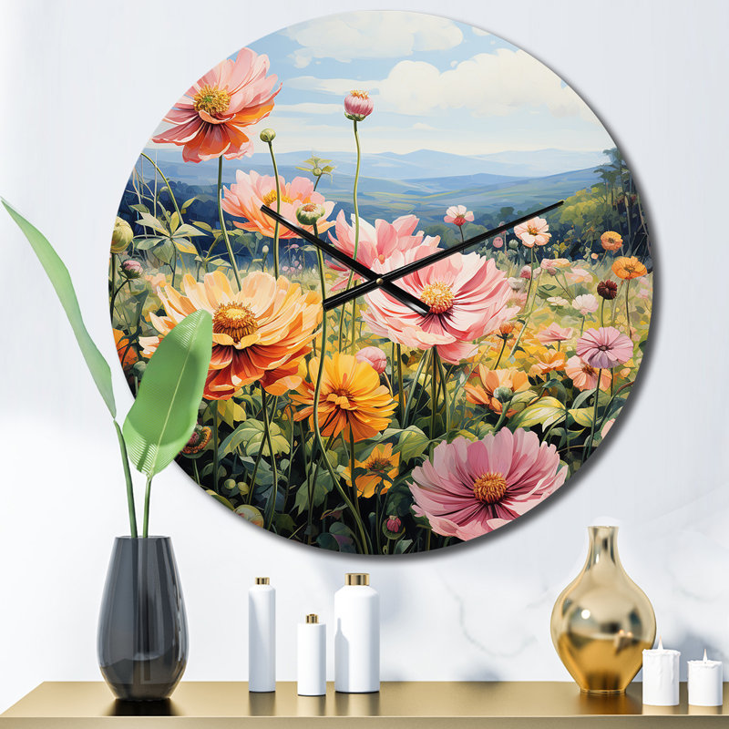 Horloge murale Zinnias, Petit