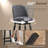 Vintage Upholstered Swivel Bar Stool with Solid Wood Legs-1359364290