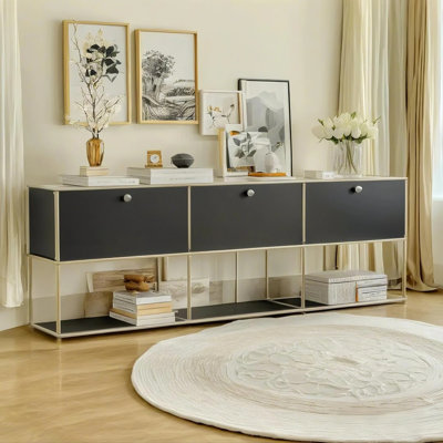 Modern Storage Cabinet, Free-standing Storge Organizer